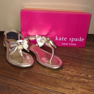 Kate spade Toby Platino Metallic Napa sandal